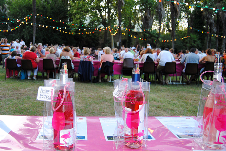 Open air dining dance and wine tasting in roussillon ©CIVR Guinguettes