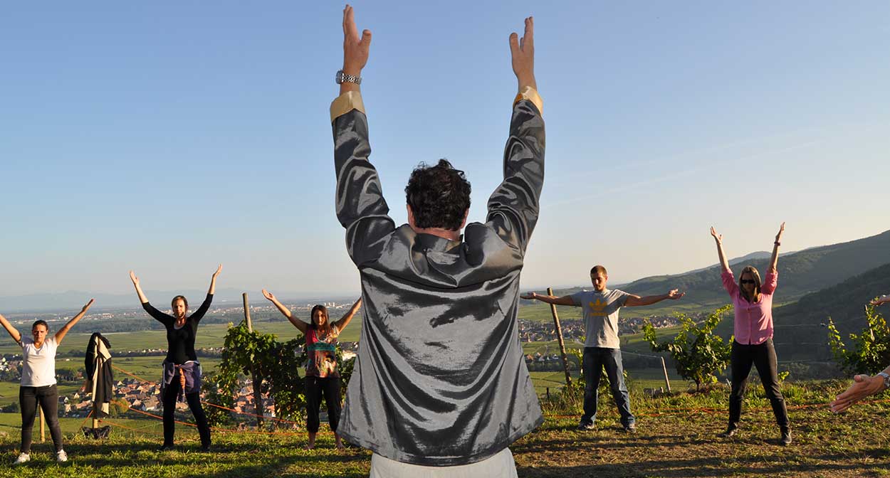 Qi Gong in the vineyards of Alsace