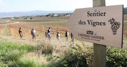 Sentier des vignes du Château Gassier montagne sainte victoire Provence ©DR