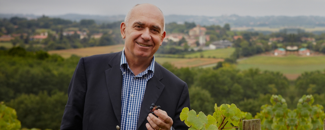 Alain Brumont Owner of the Chateaux Montus and Bouscassé vineyards madiran tannat south west of France © Chateau Montus Chapuis